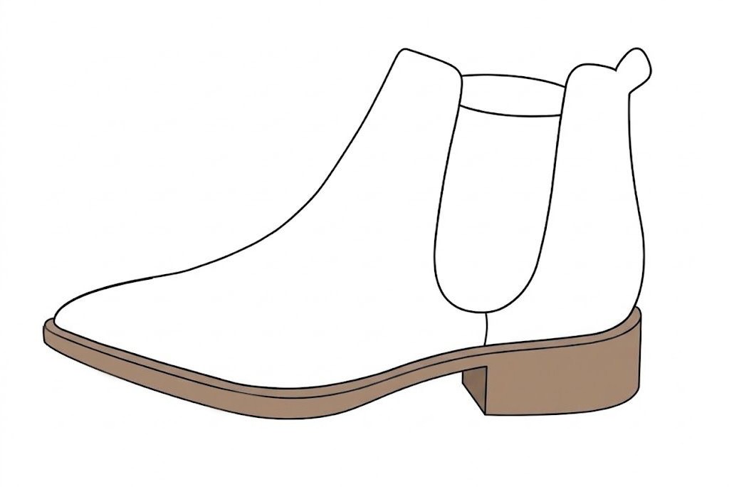 1 3&frasl;8 inch / 3.5 cm high rubber soles at the back. Profile view - Florence KOOIJMAN